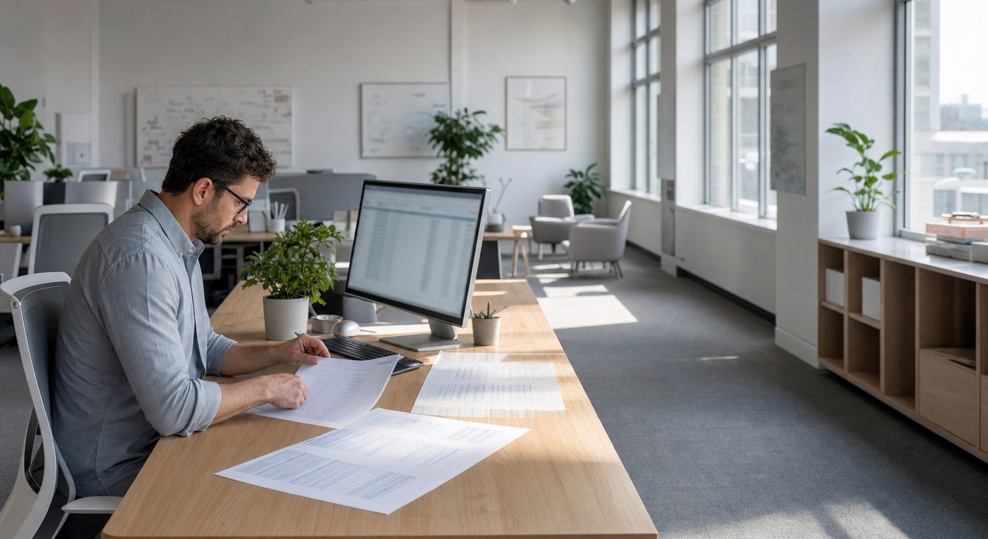Printed price sheets compared side by side on a desk