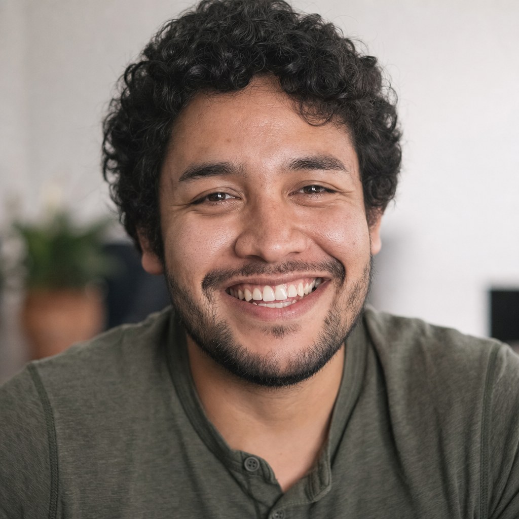Warm smiling engineer