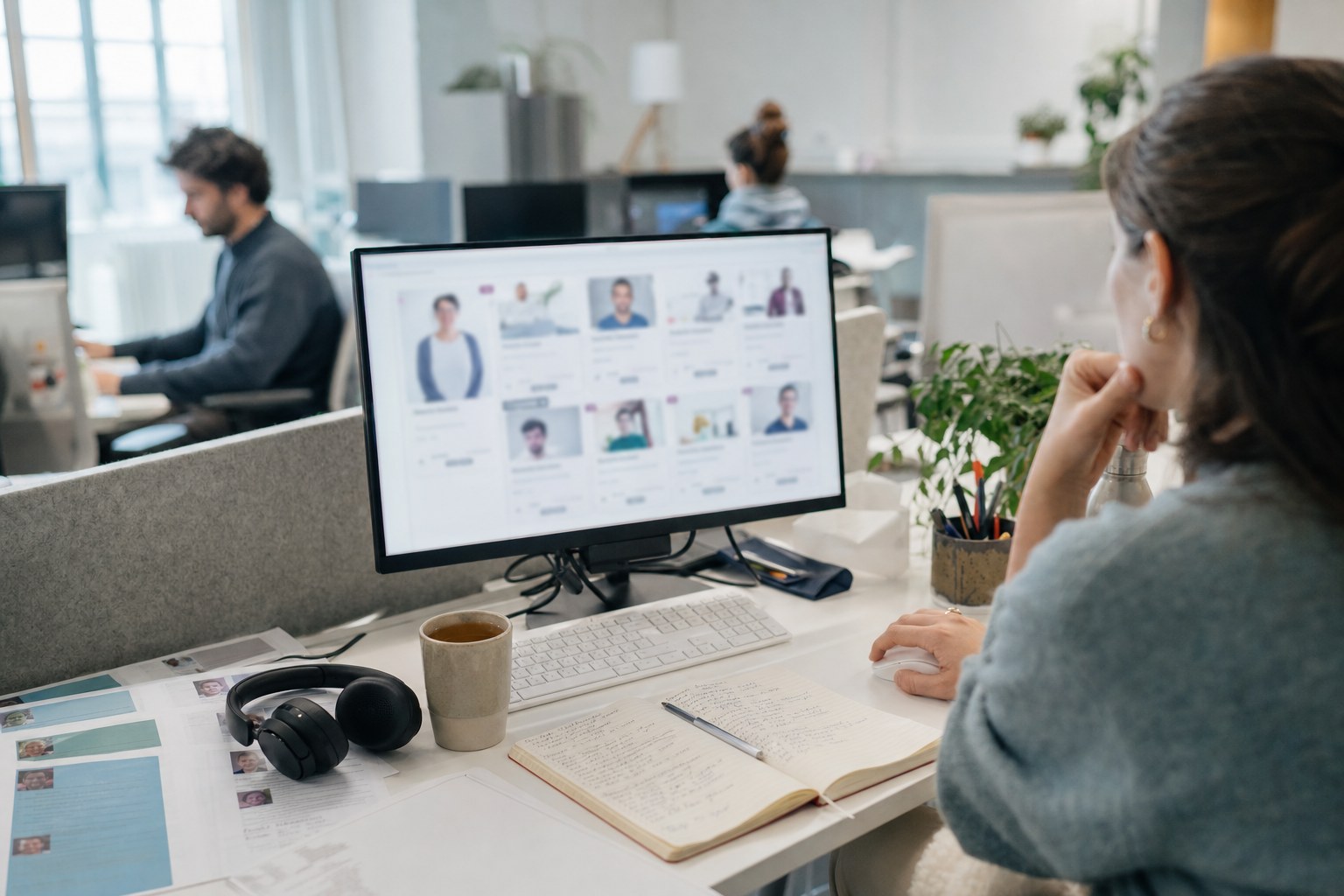 A recruiter reviewing candidate profiles at scale