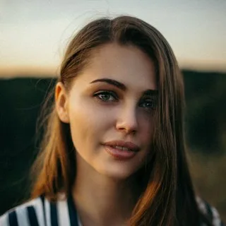 Woman with curly hair