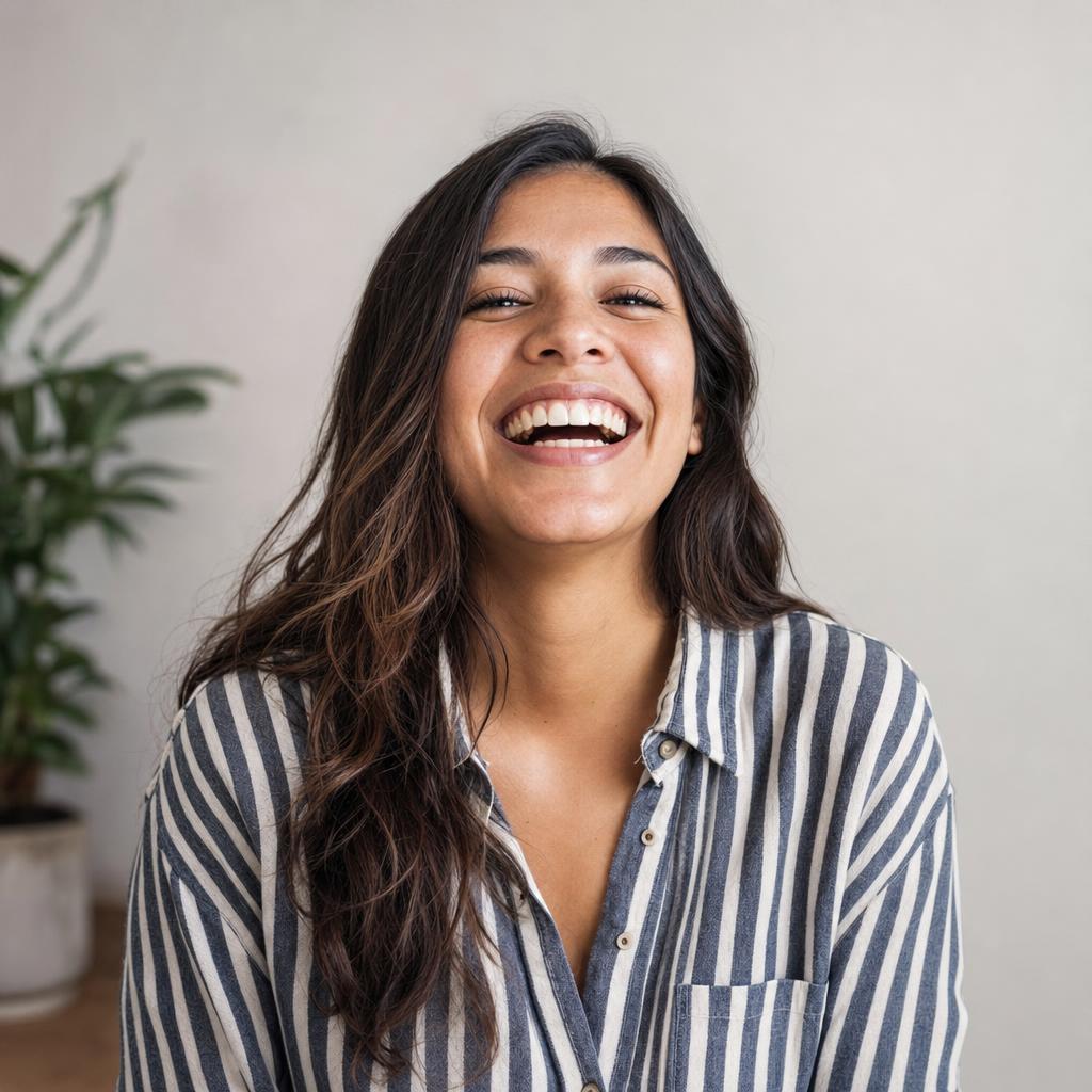 Laughing professional