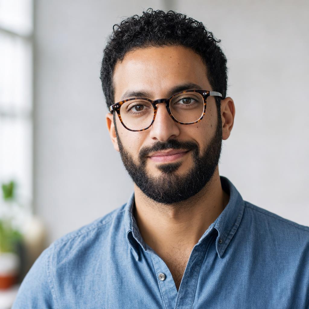 Professional in glasses